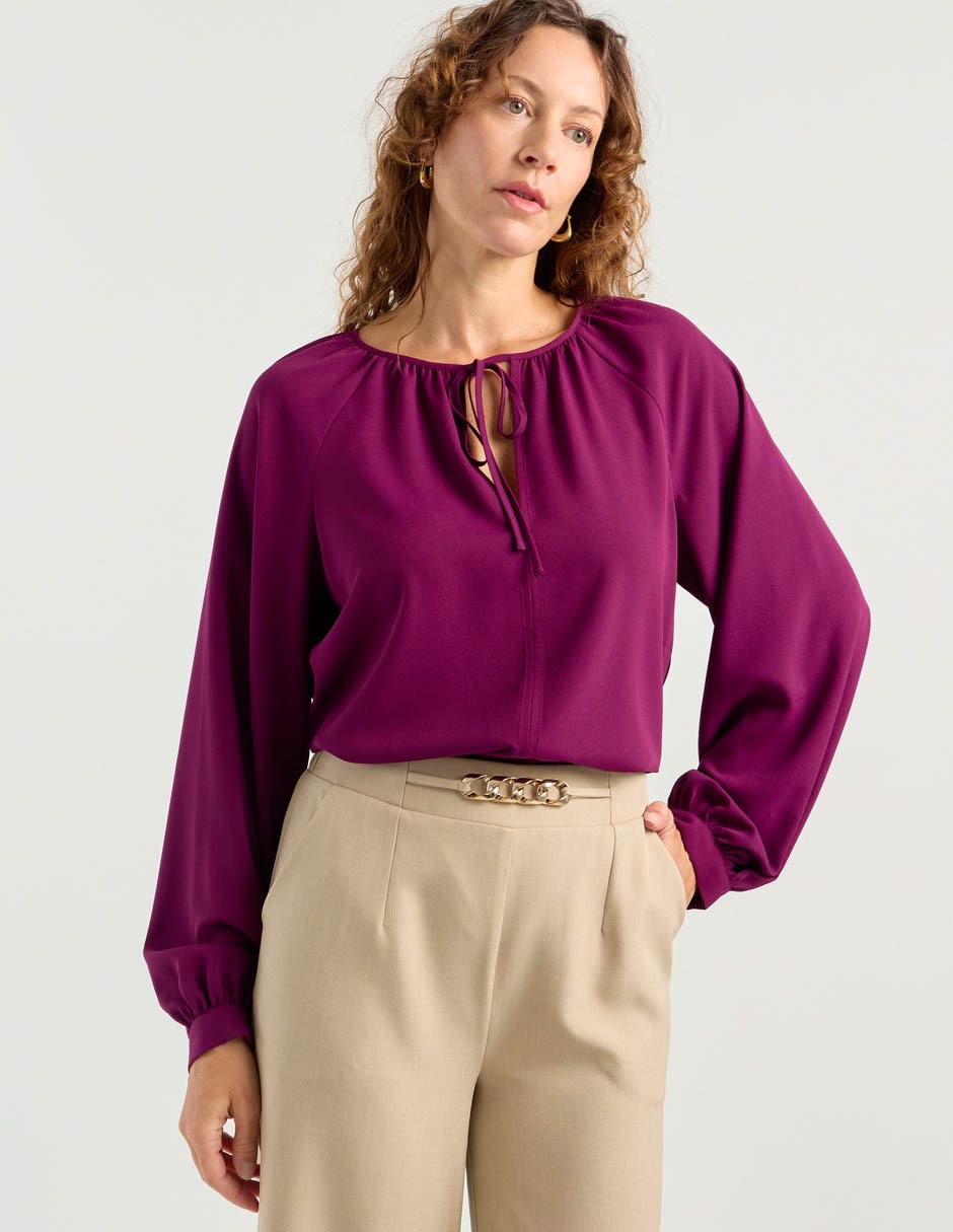 Blusa manga larga para mujer