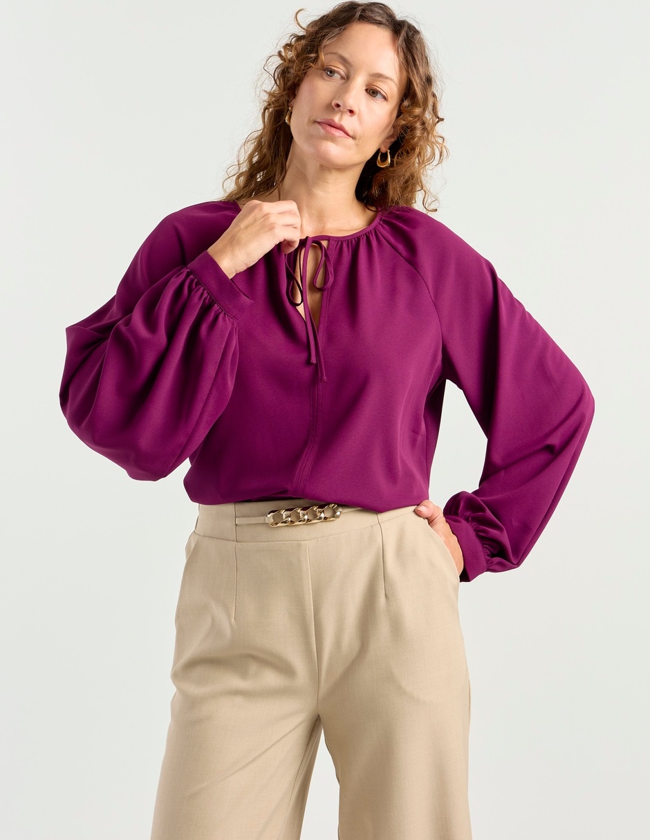 Blusa Liz& manga larga para mujer 2