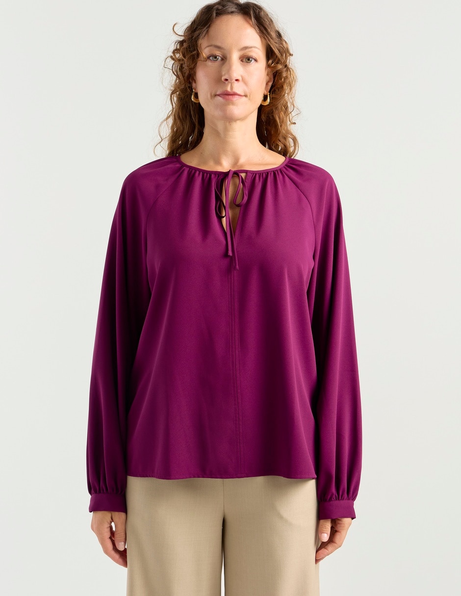 Blusa Liz& manga larga para mujer 7