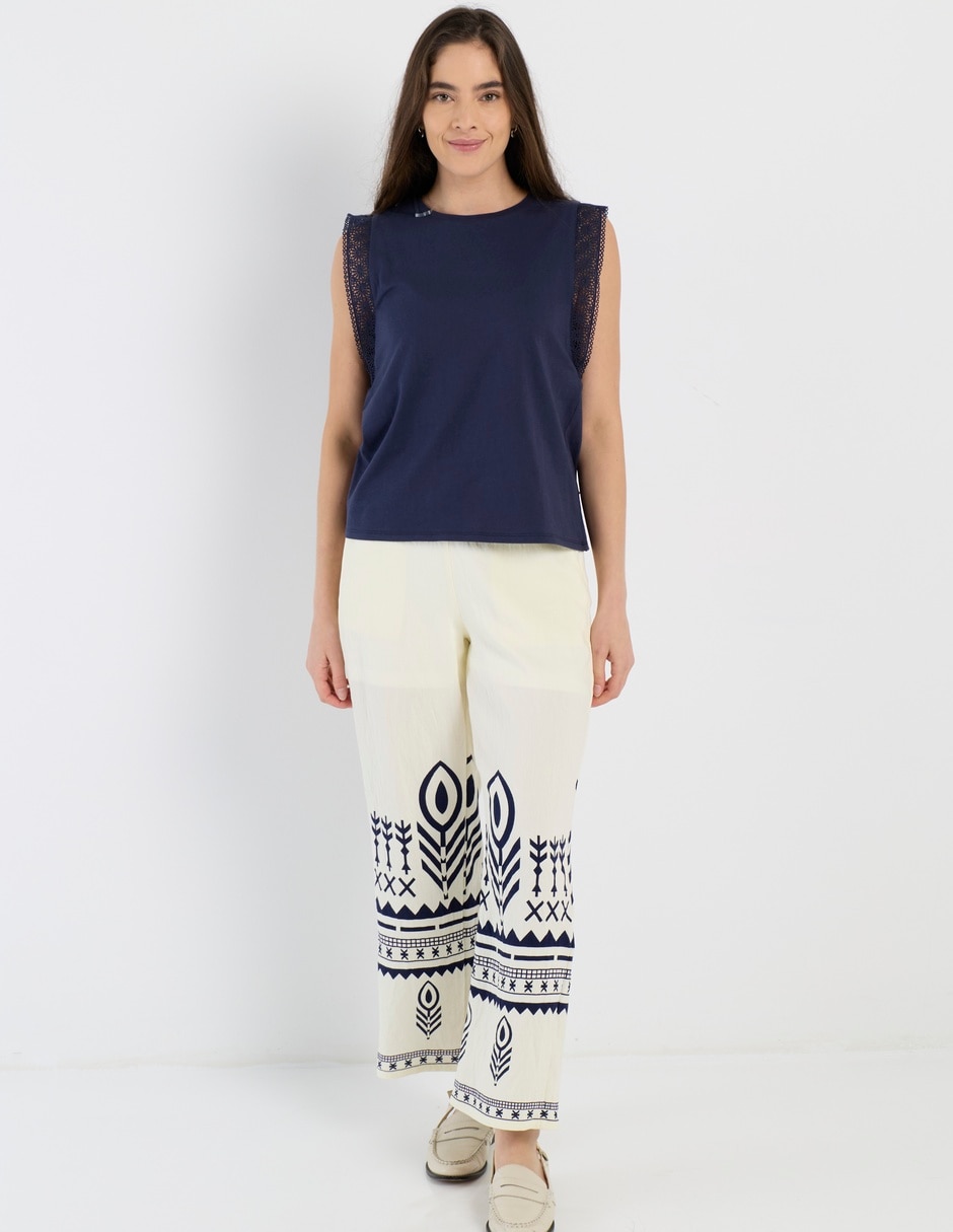 Pantalón easy pant palazzo para mujer 2