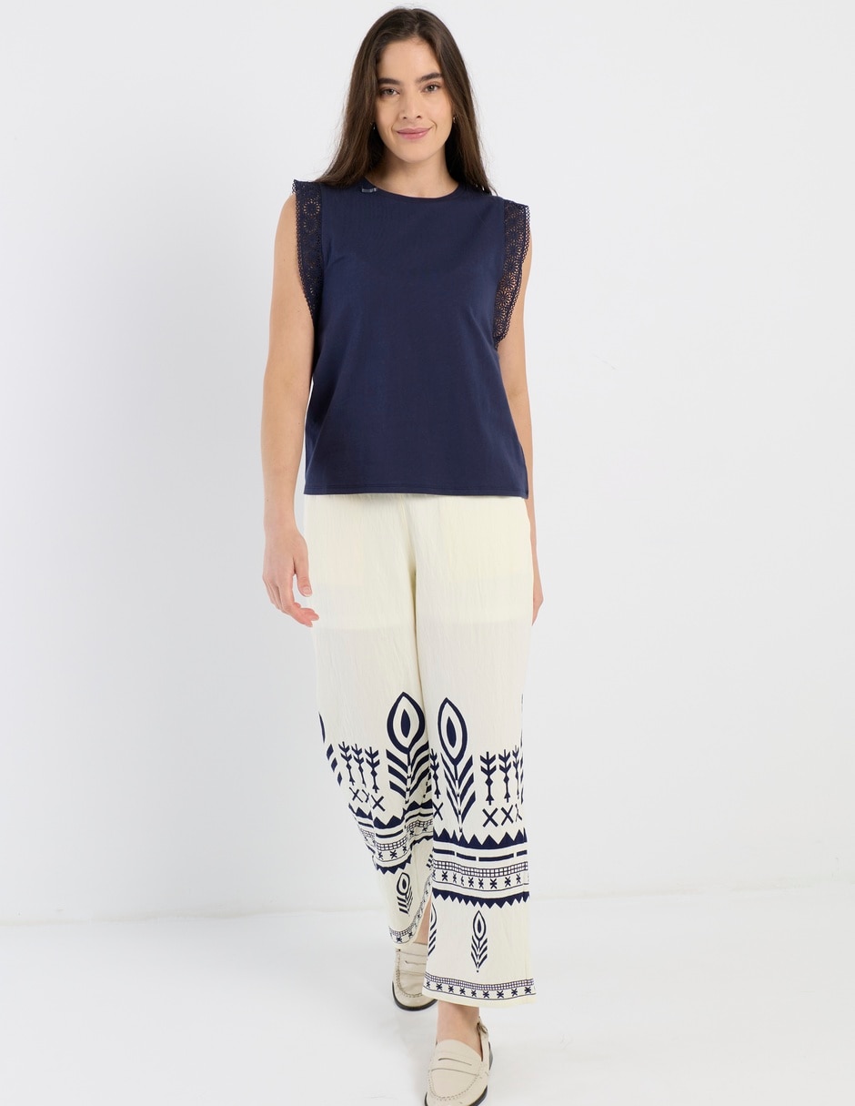 Pantalón easy pant palazzo para mujer 3