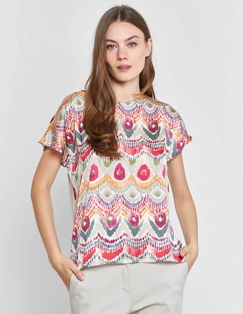 Blusa manga corta para mujer