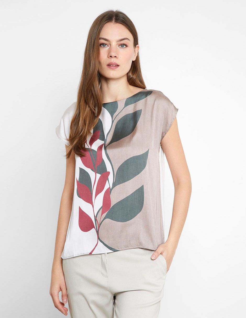 Blusa manga corta para mujer