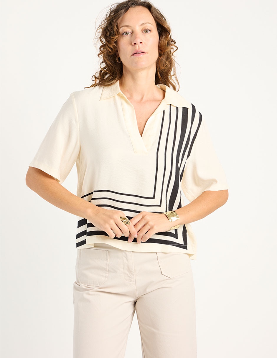 Blusa Liz& manga al codo para mujer 2