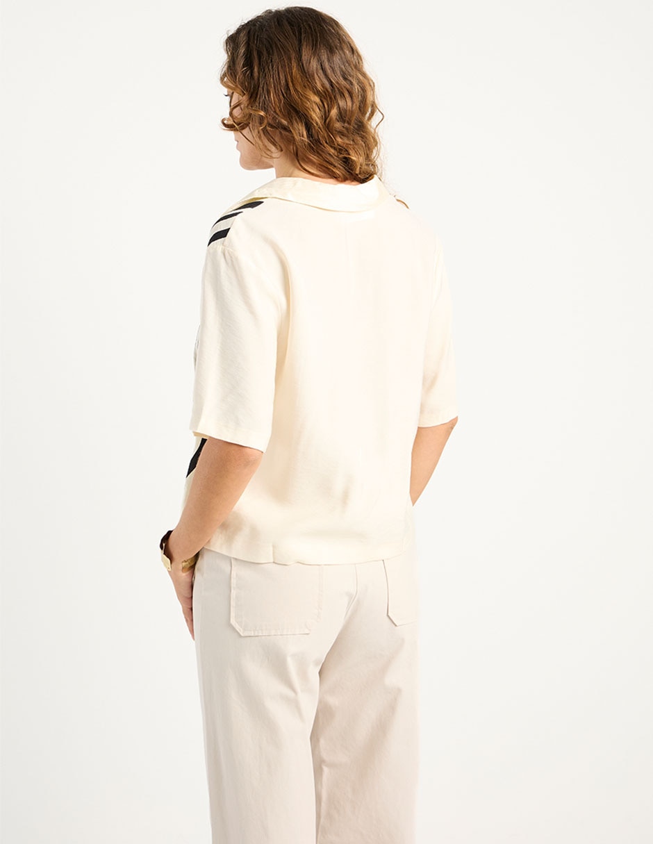 Blusa Liz& manga al codo para mujer 6