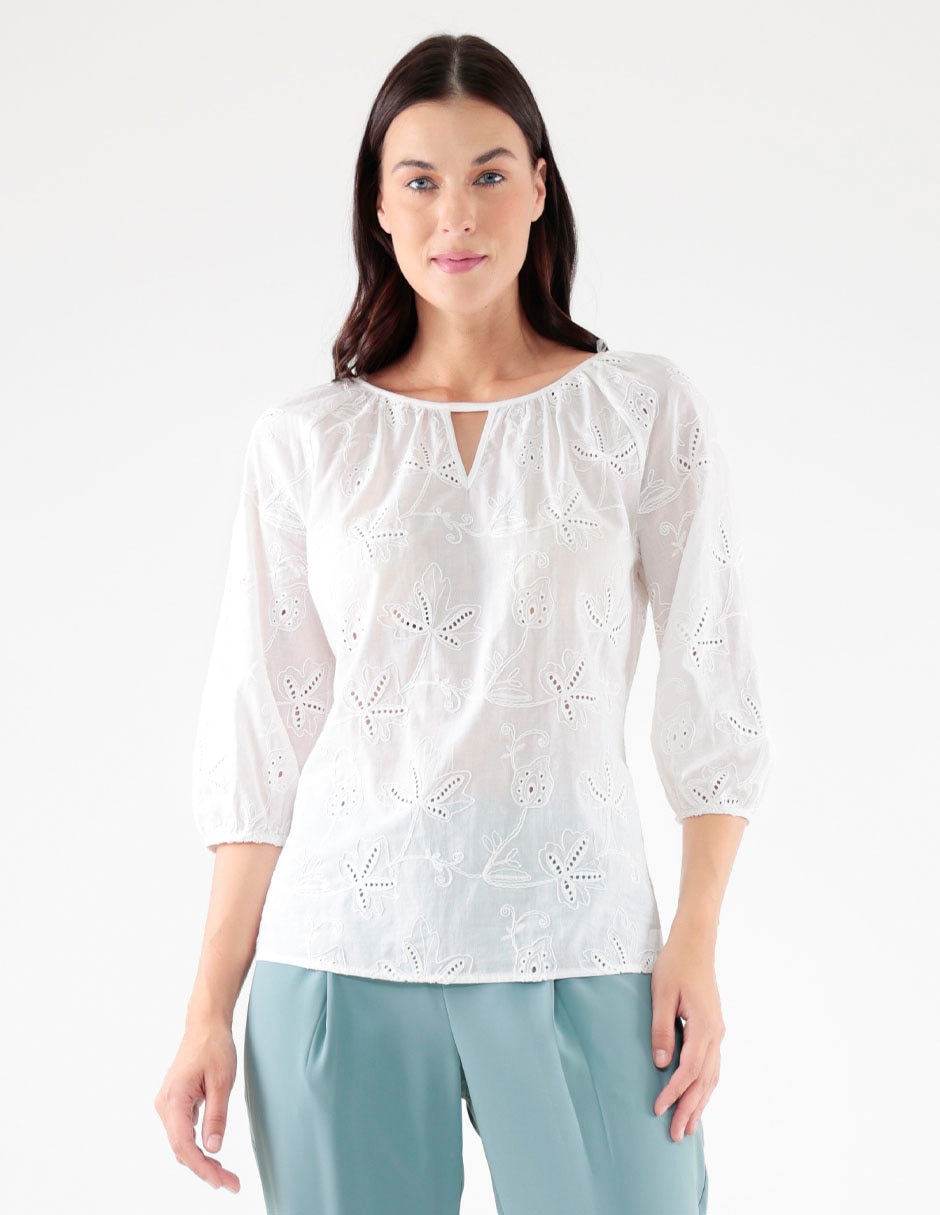 Blusa manga 3/4 para mujer