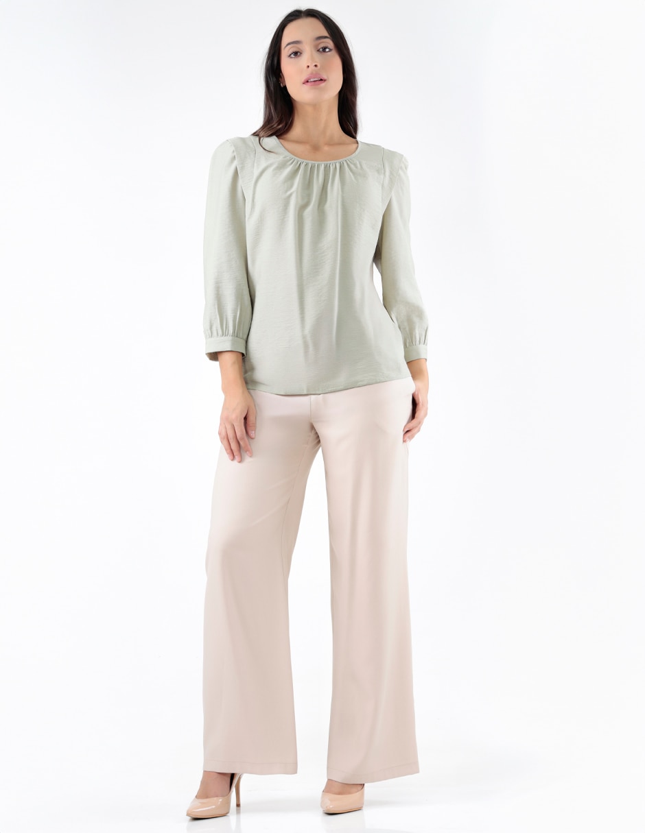 Blusa Blossom Pink manga 3/4 para mujer 3
