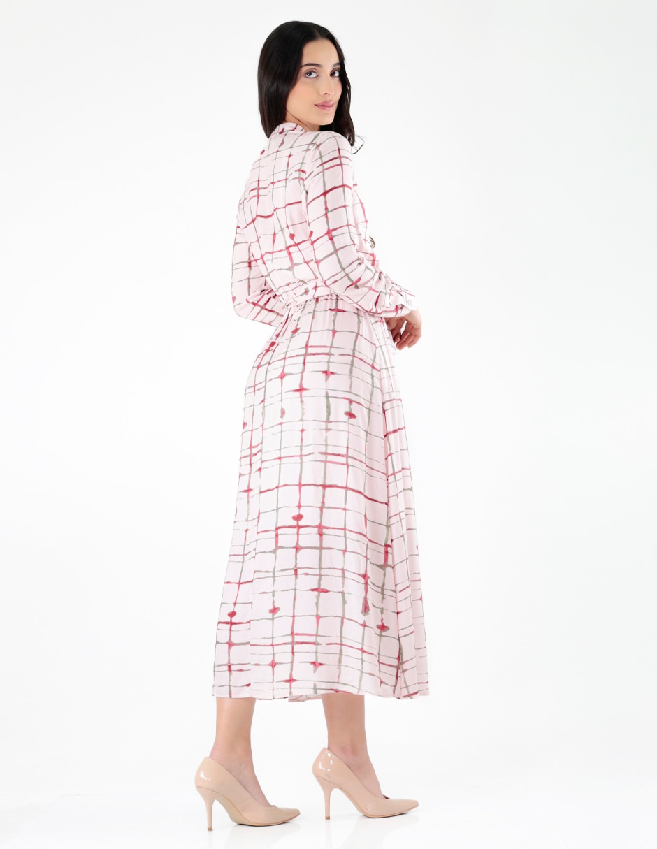 Vestido largo casual Blossom Pink para mujer 2