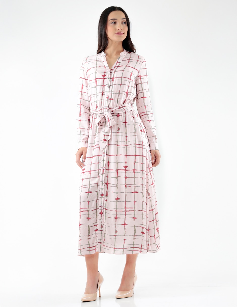 Vestido largo casual Blossom Pink para mujer 3