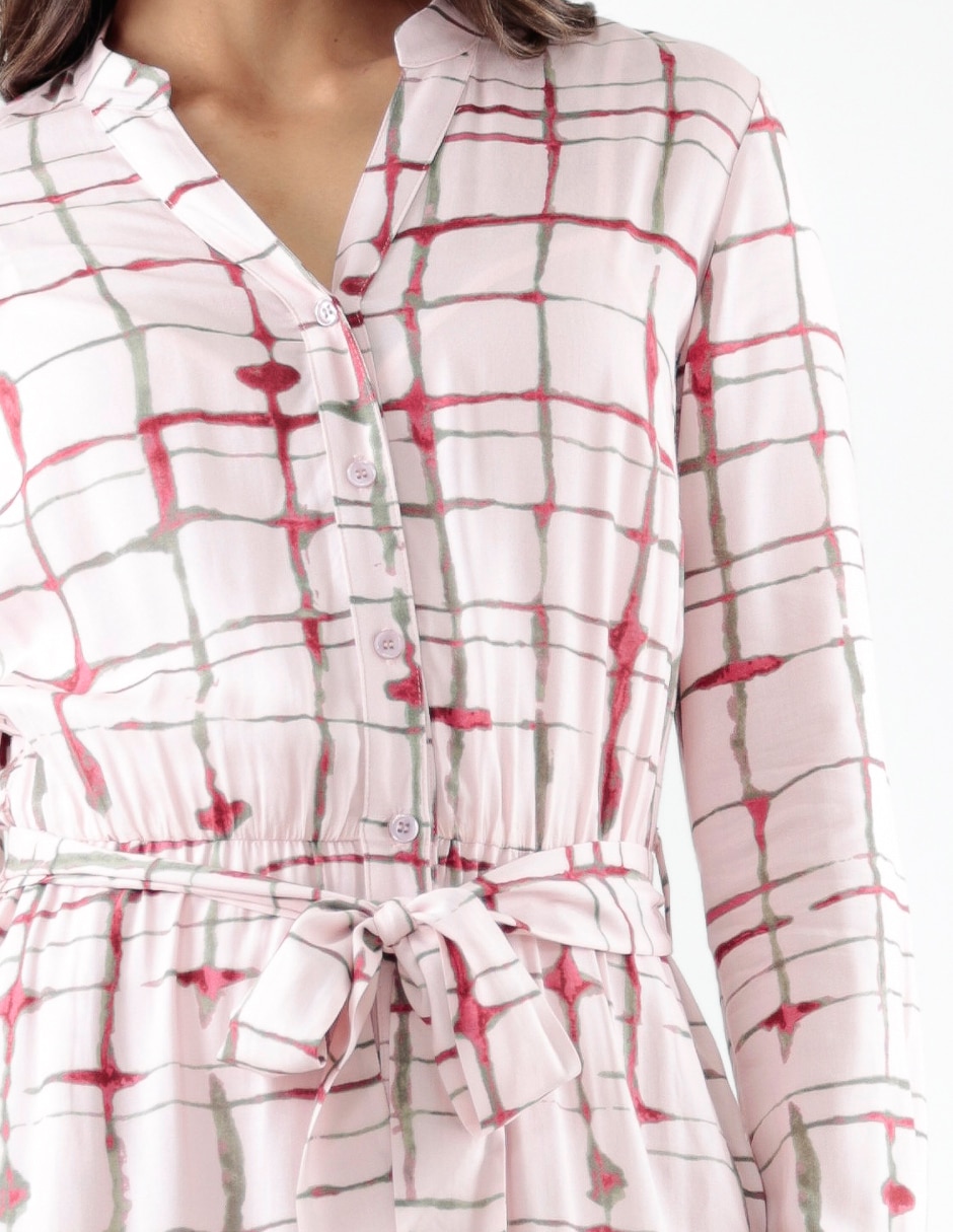 Vestido largo casual Blossom Pink para mujer 4