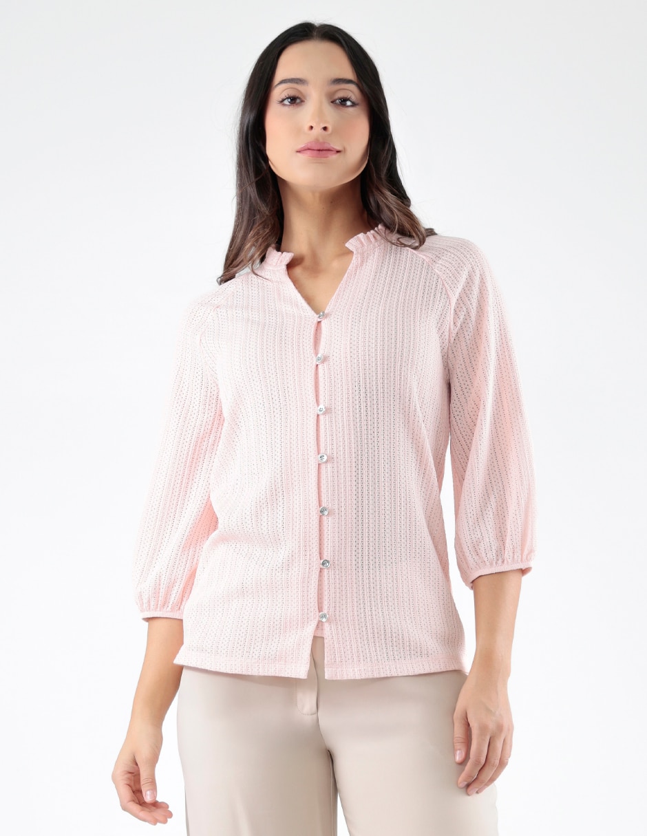 Blusa Blossom Pink manga larga para mujer Blusa Blossom Pink manga larga para mujer