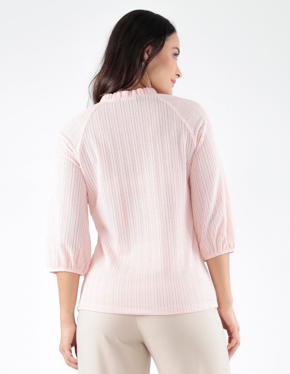 Blusa Blossom Pink manga larga para mujer 2