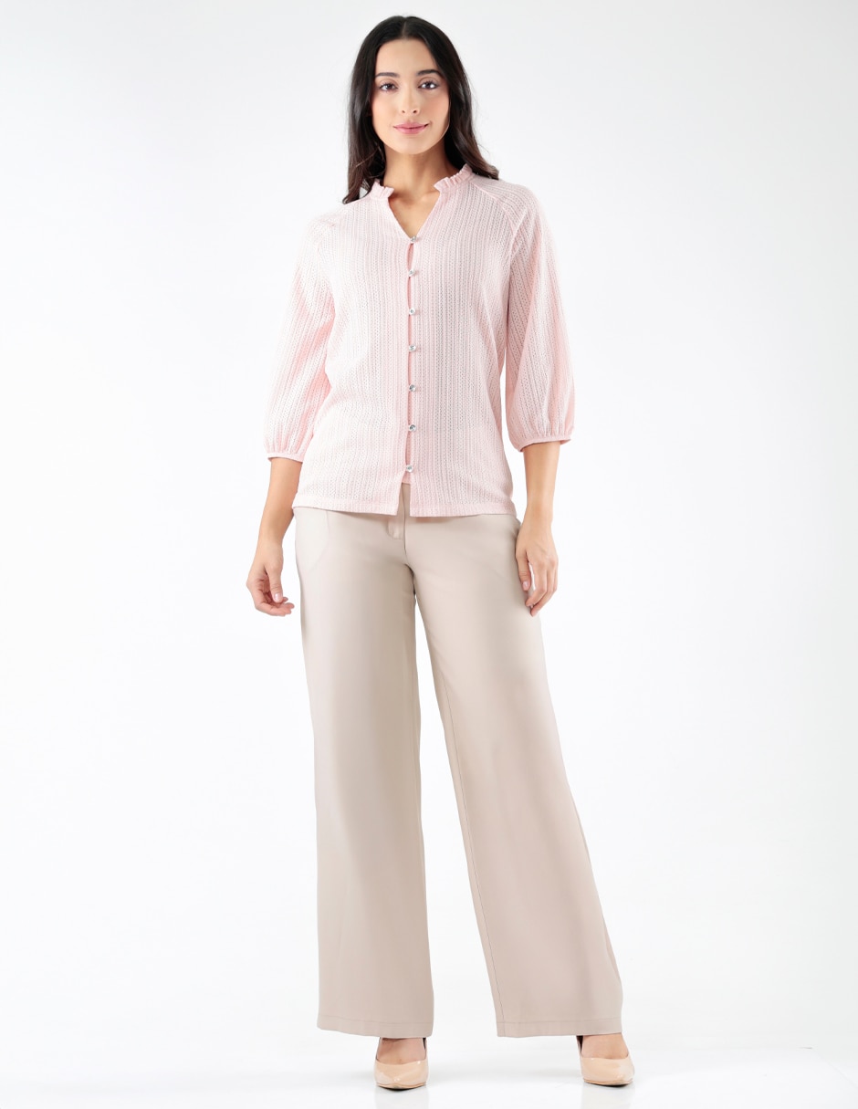 Blusa Blossom Pink manga larga para mujer 3