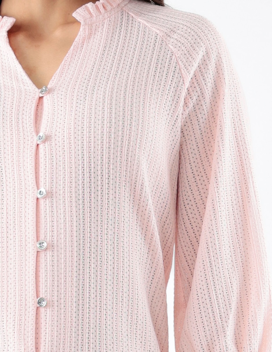 Blusa Blossom Pink manga larga para mujer 4