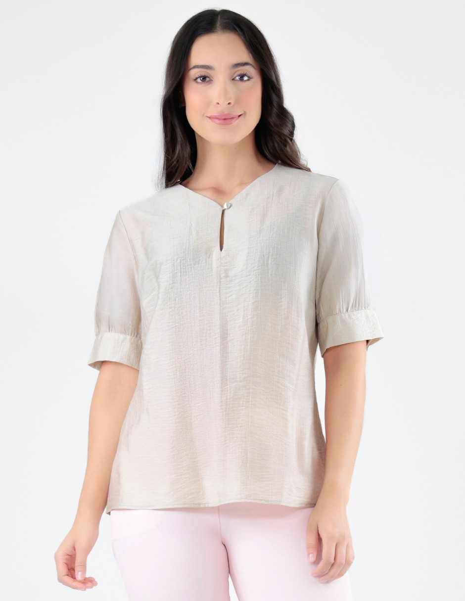 Blusa Blossom Pink manga al codo para mujer Blusa Blossom Pink manga al codo para mujer