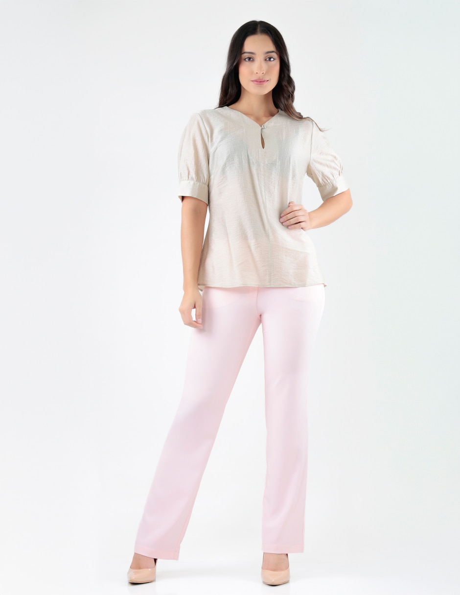 Blusa Blossom Pink manga al codo para mujer 3