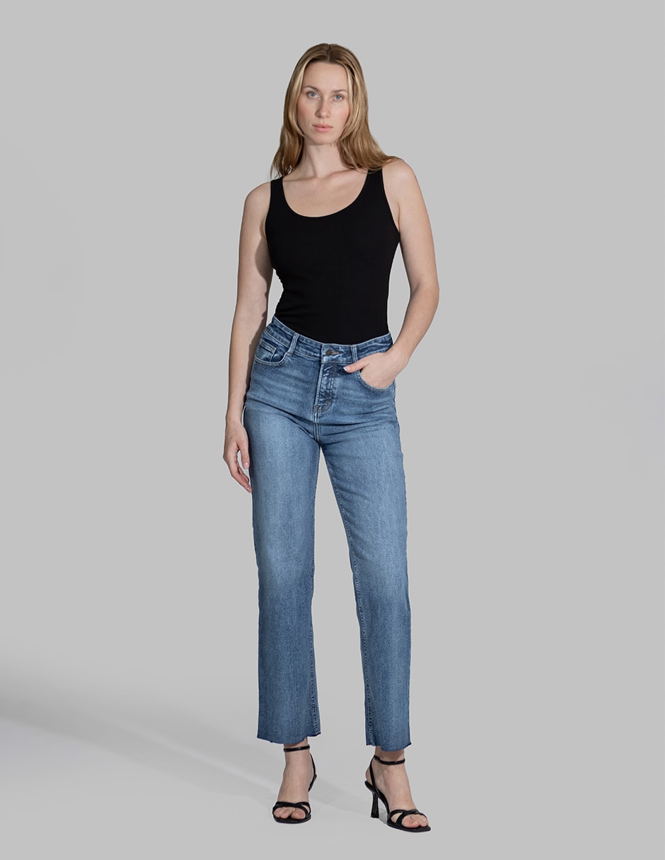 Jeans straight para mujer 3