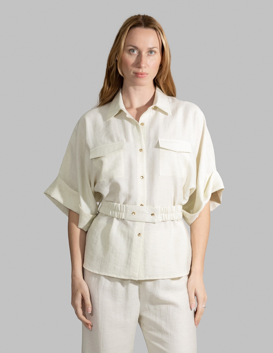 Blusa manga corta para mujer
