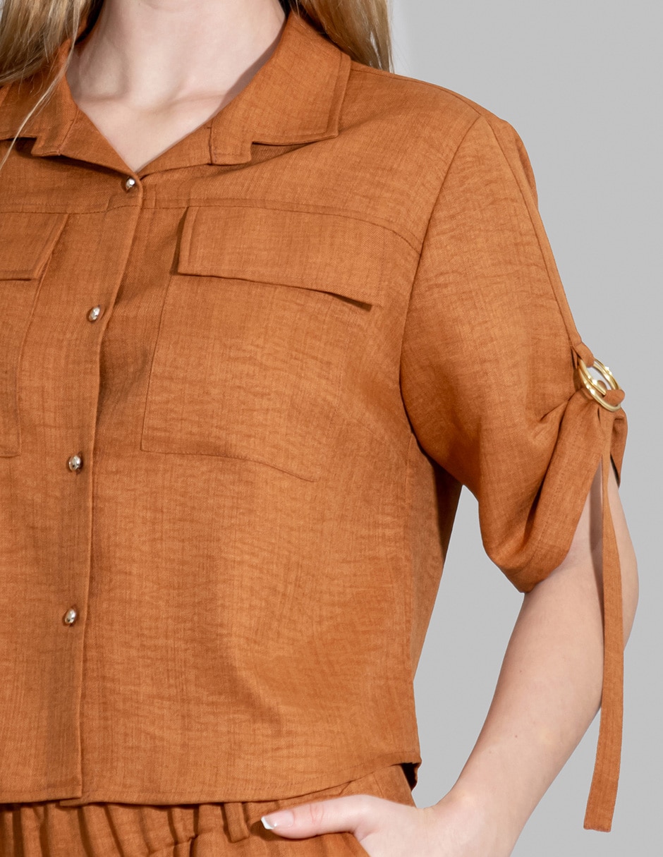 Blusa manga corta para mujer 4