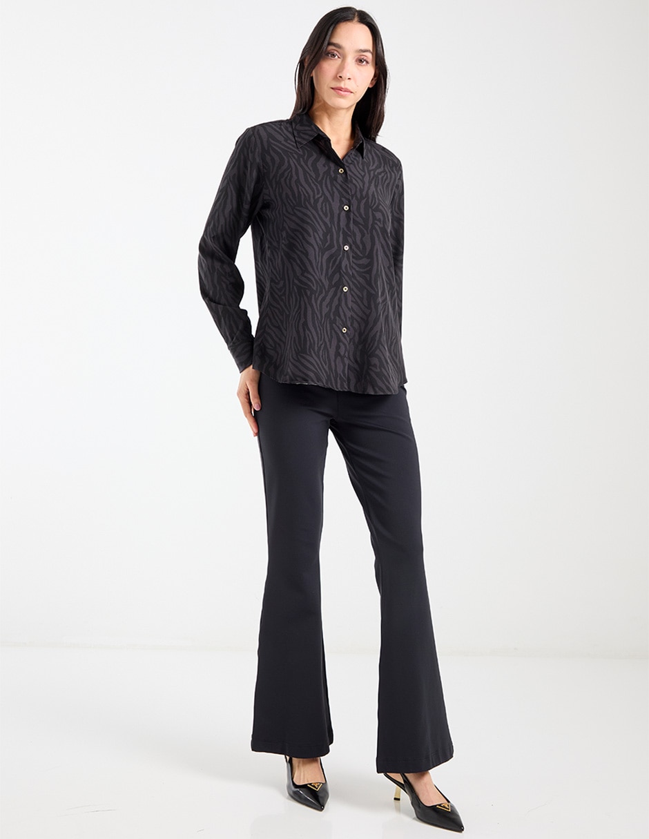 Blusa camisera manga larga para mujer 3