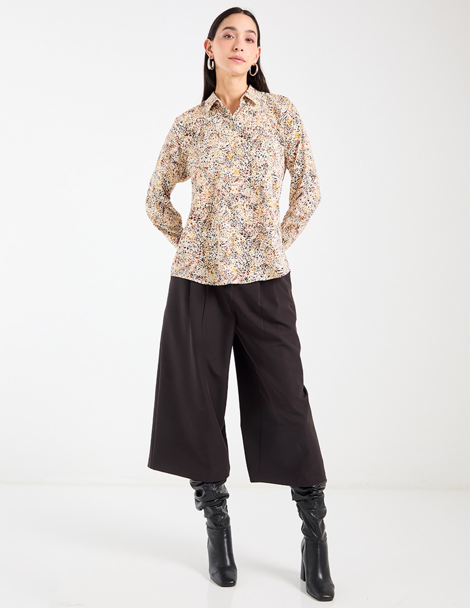 Blusa camisera manga larga para mujer 3