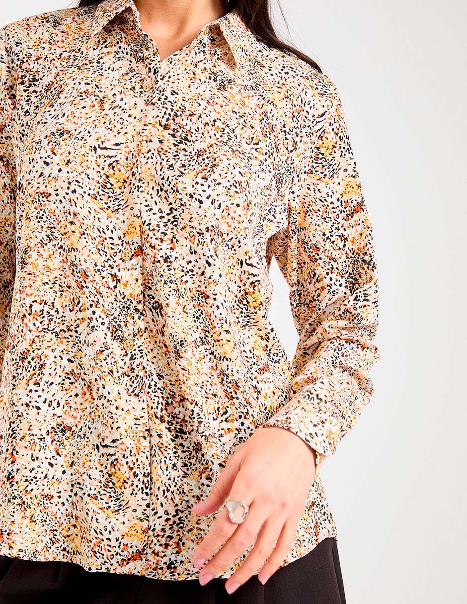 Blusa camisera manga larga para mujer 5