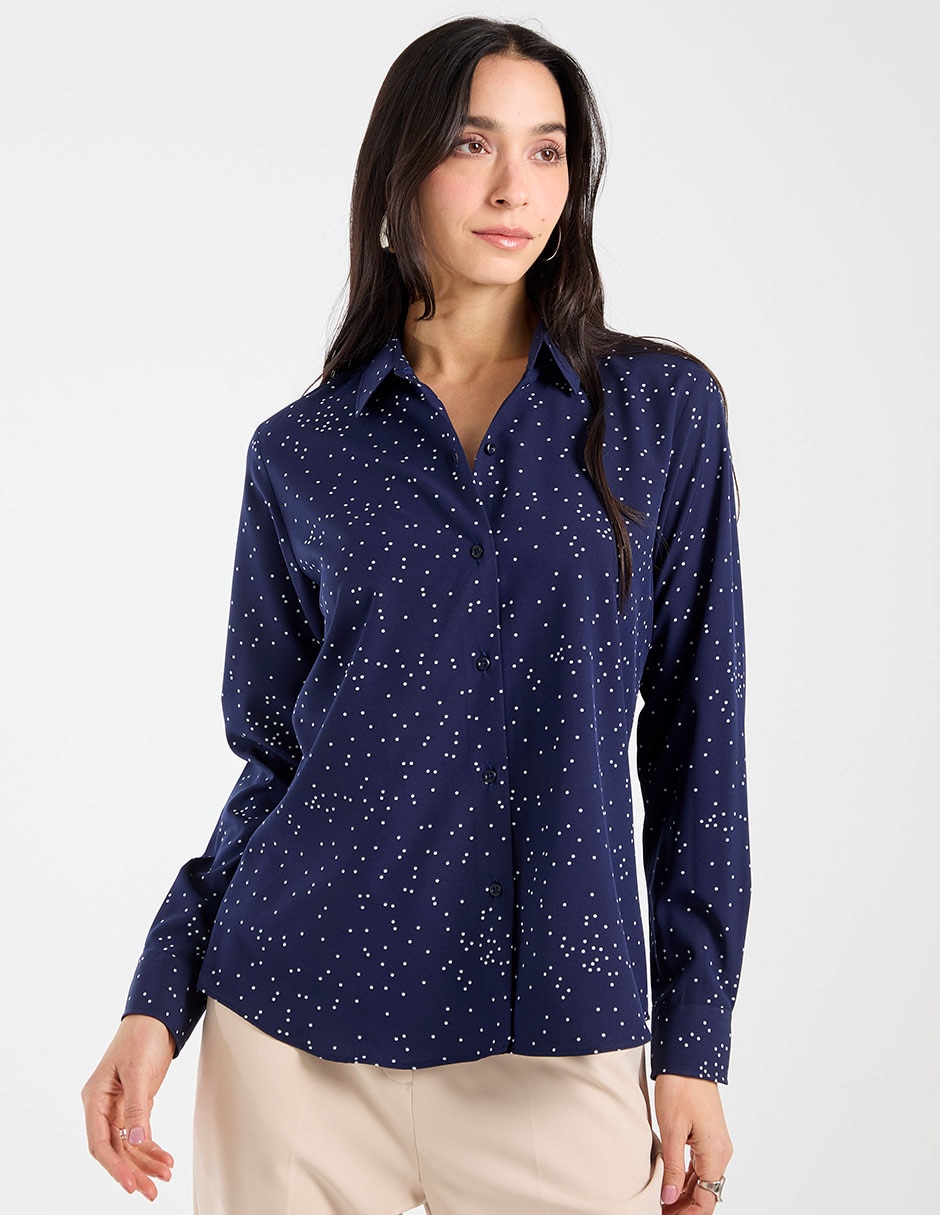 Blusa camisera manga larga para mujer 2