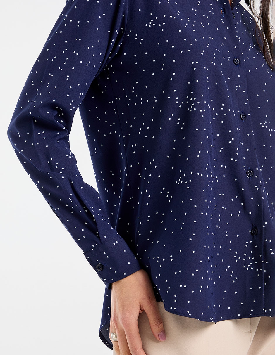 Blusa camisera manga larga para mujer 5
