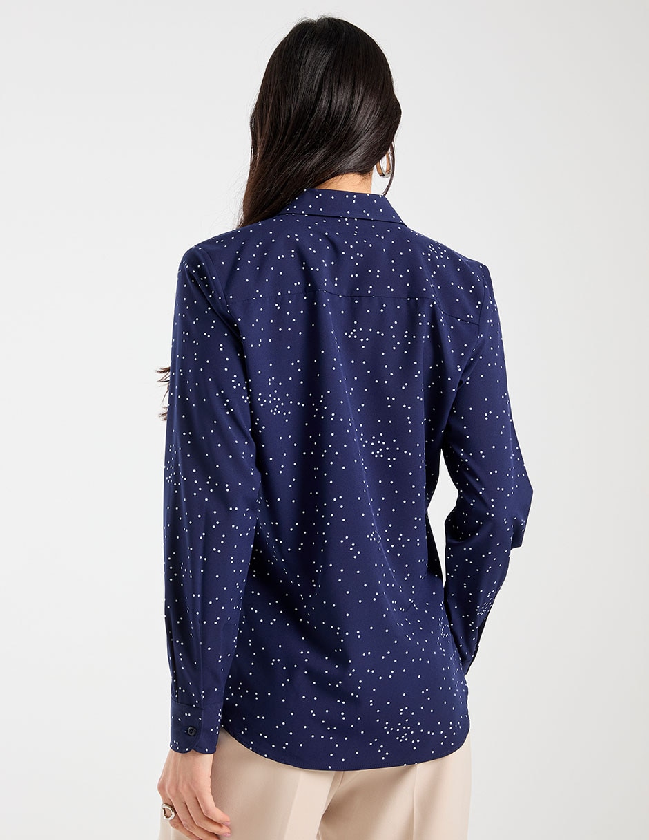 Blusa camisera manga larga para mujer 6