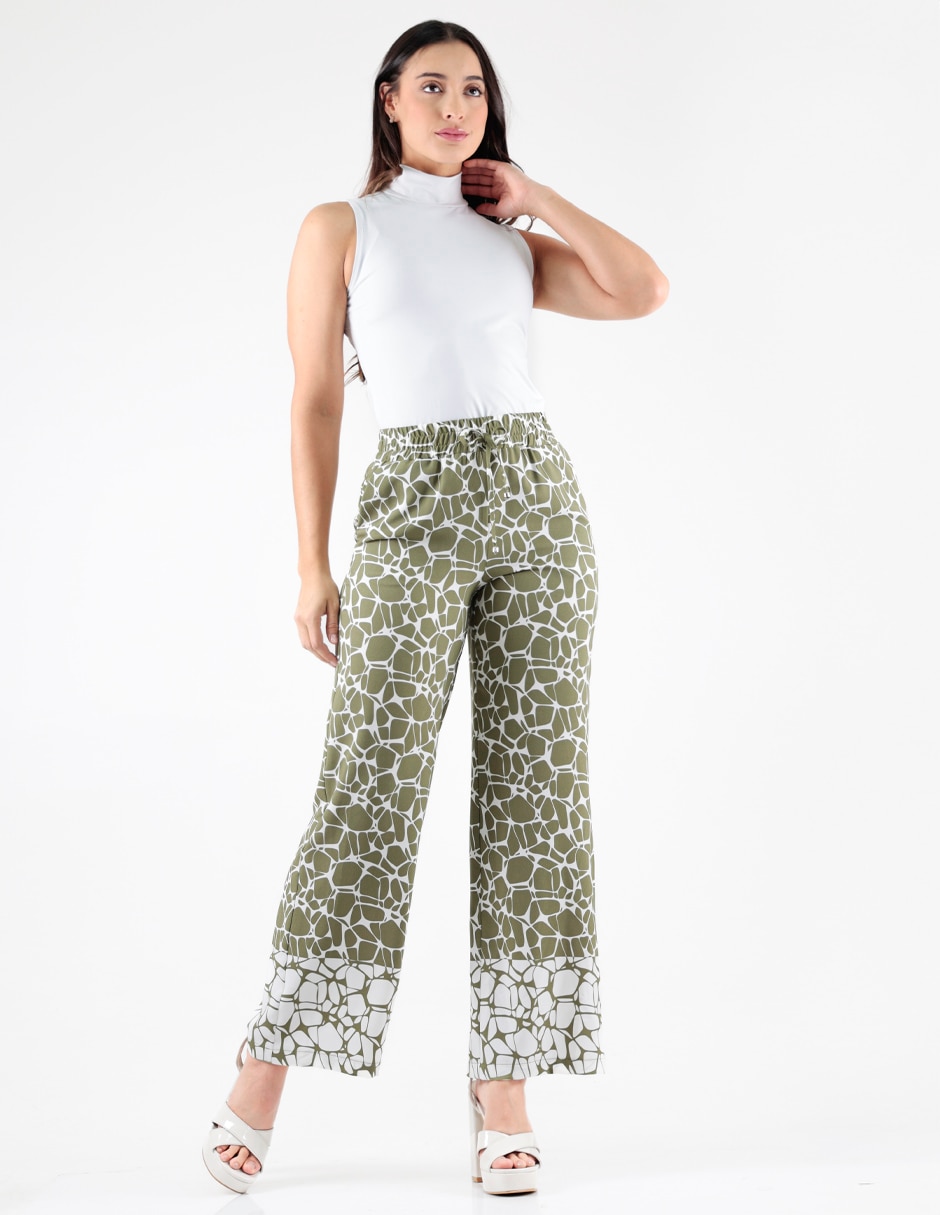 PANTALON PIERRE CARDI, 30, VERDE OLIVO