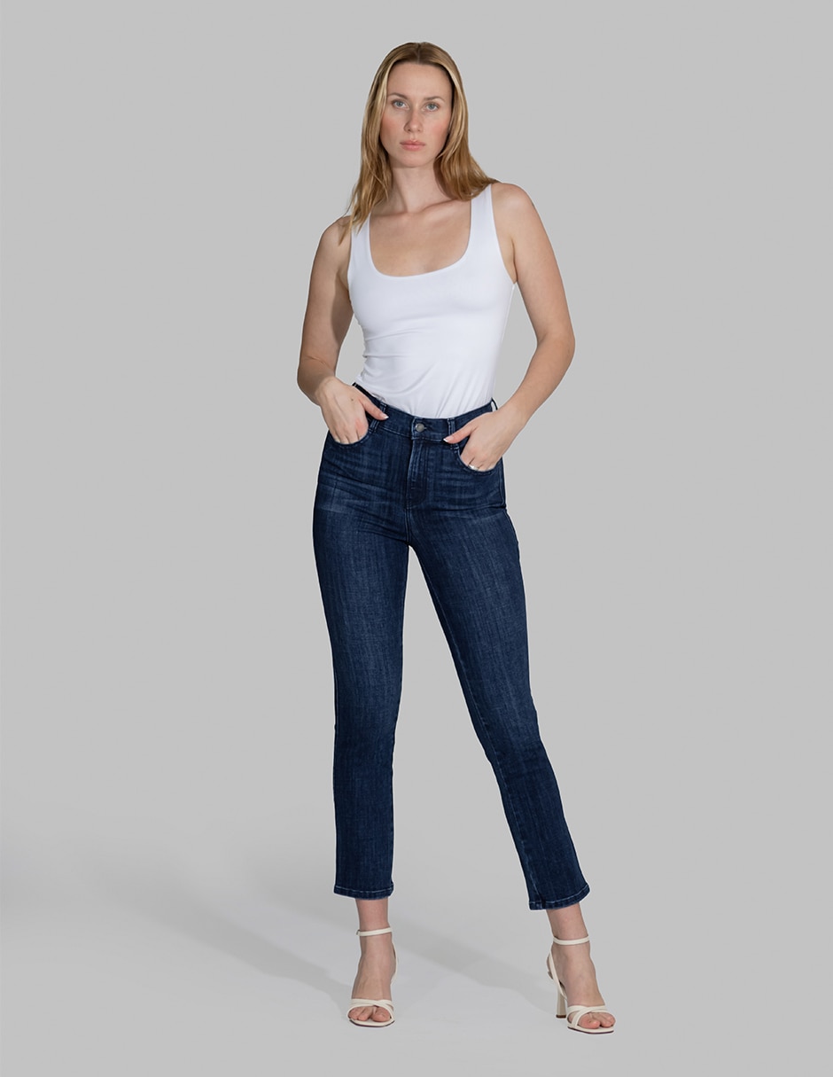 Jeans slim cintura alta para mujer 3