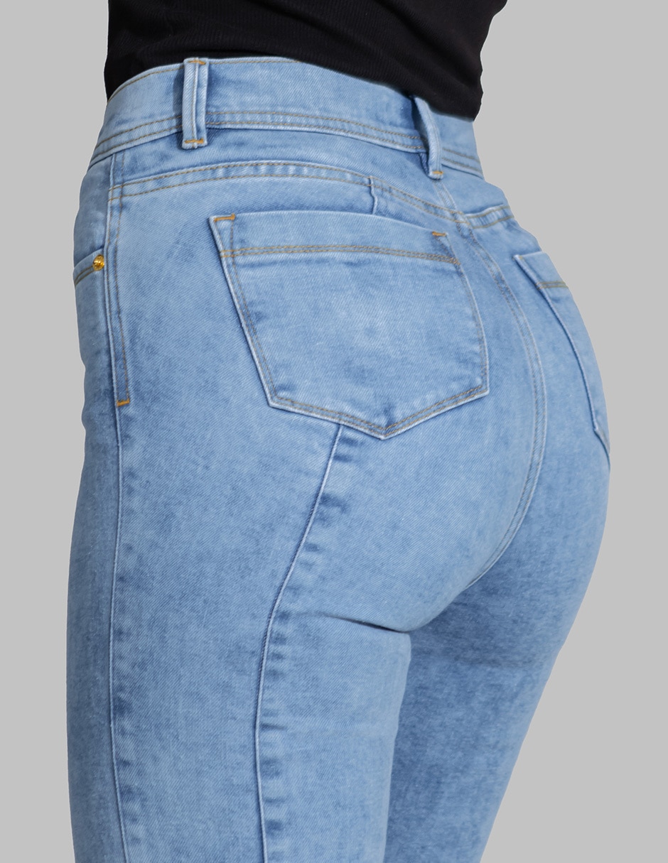 Jeans straight cintura alta para mujer 5