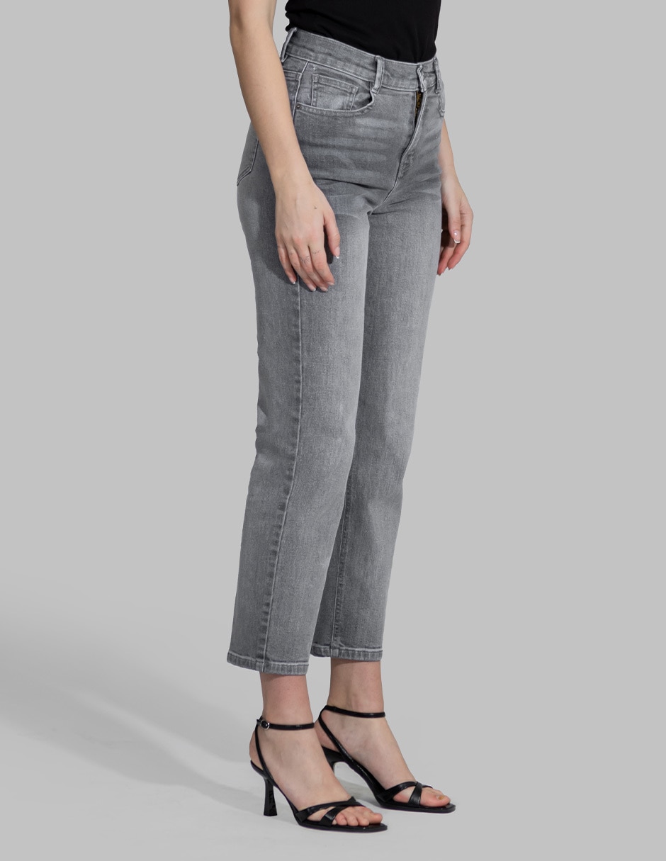 Jeans slim cintura alta para mujer 4