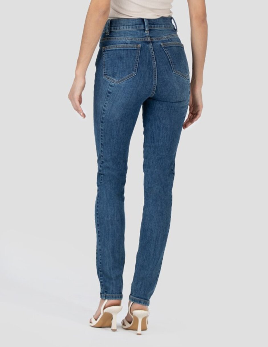 Jeans slim media cintura para mujer 3