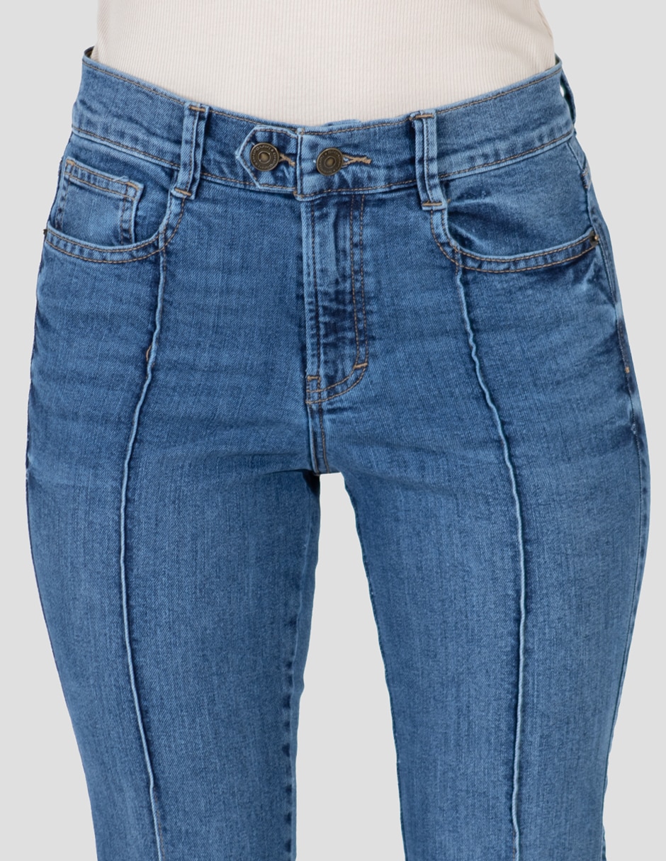 Jeans bota media cintura para mujer 5
