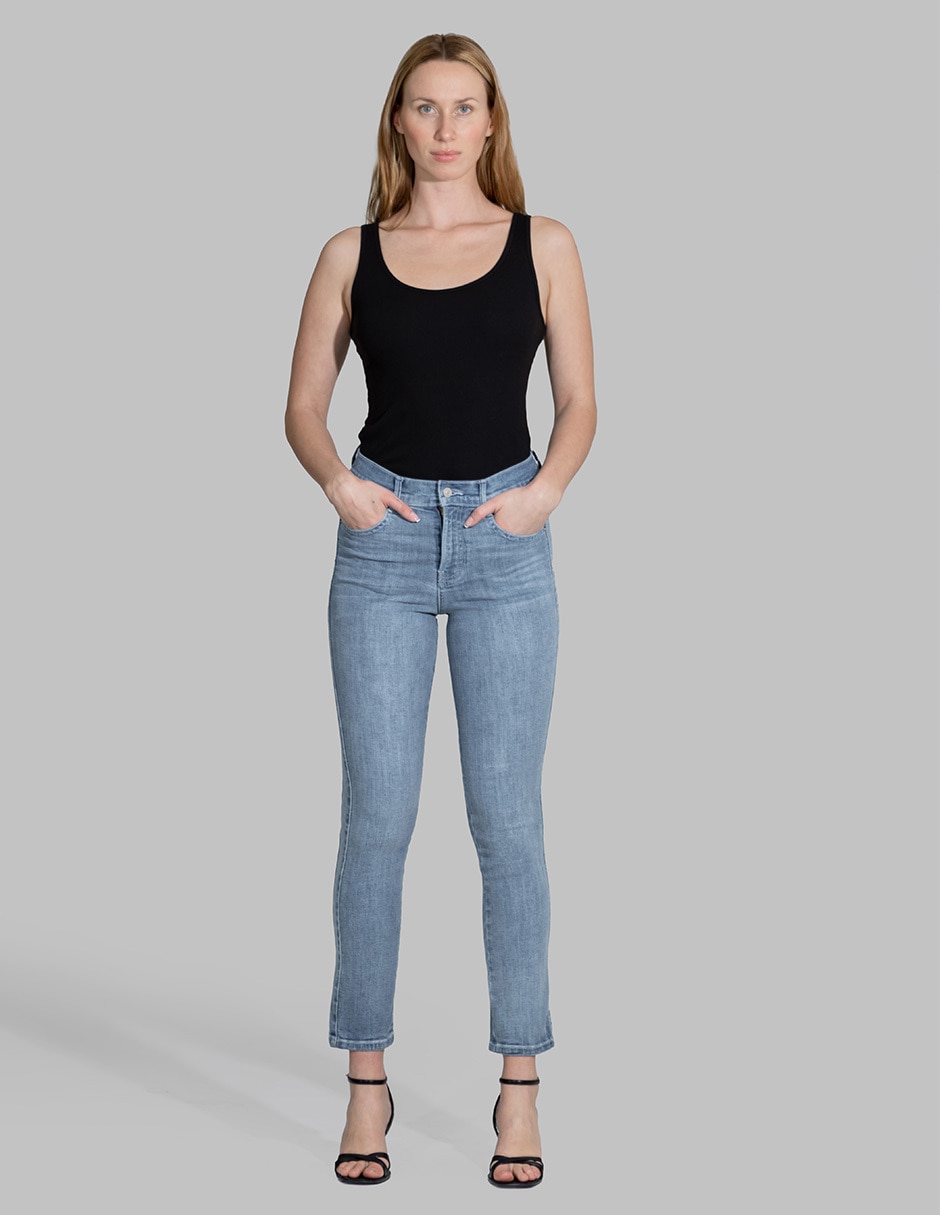 Jeans slim cintura alta para mujer 3
