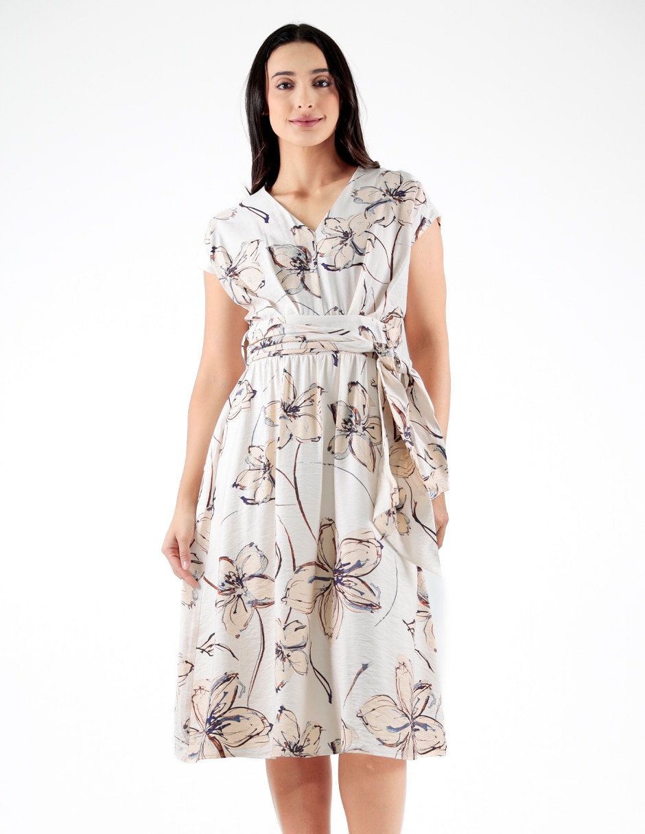 Vestido a la rodilla formal Hibiscus Navy para mujer Vestido a la rodilla formal Hibiscus Navy para mujer