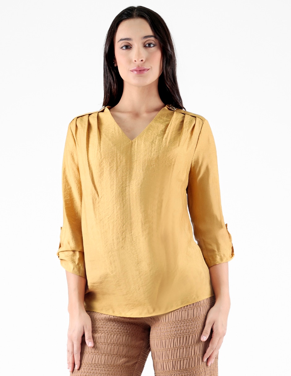 Blusa manga 3/4 para mujer