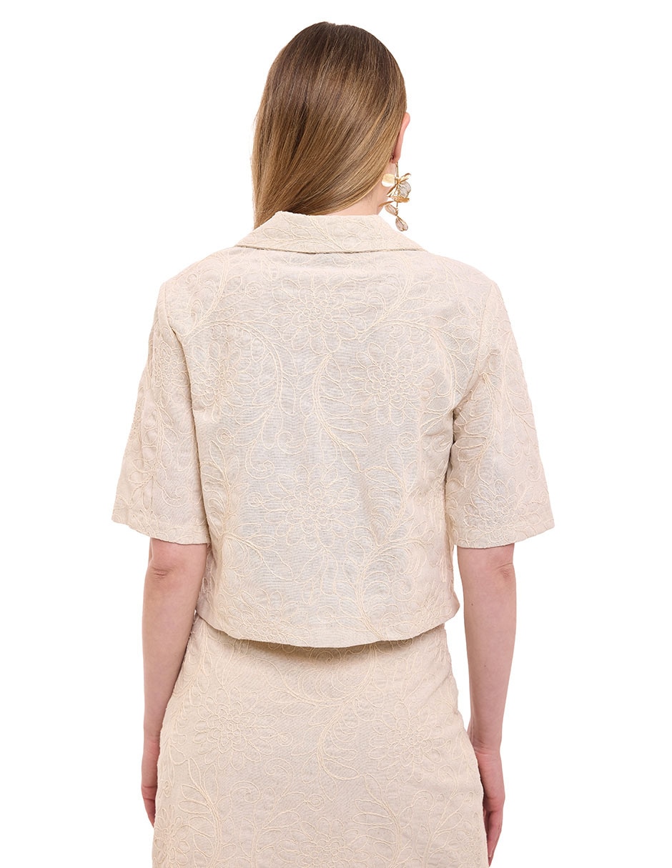 Blusa manga al codo para mujer 4