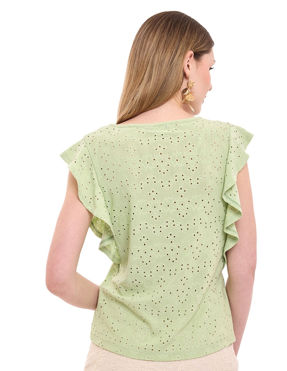 Blusa manga corta para mujer 4
