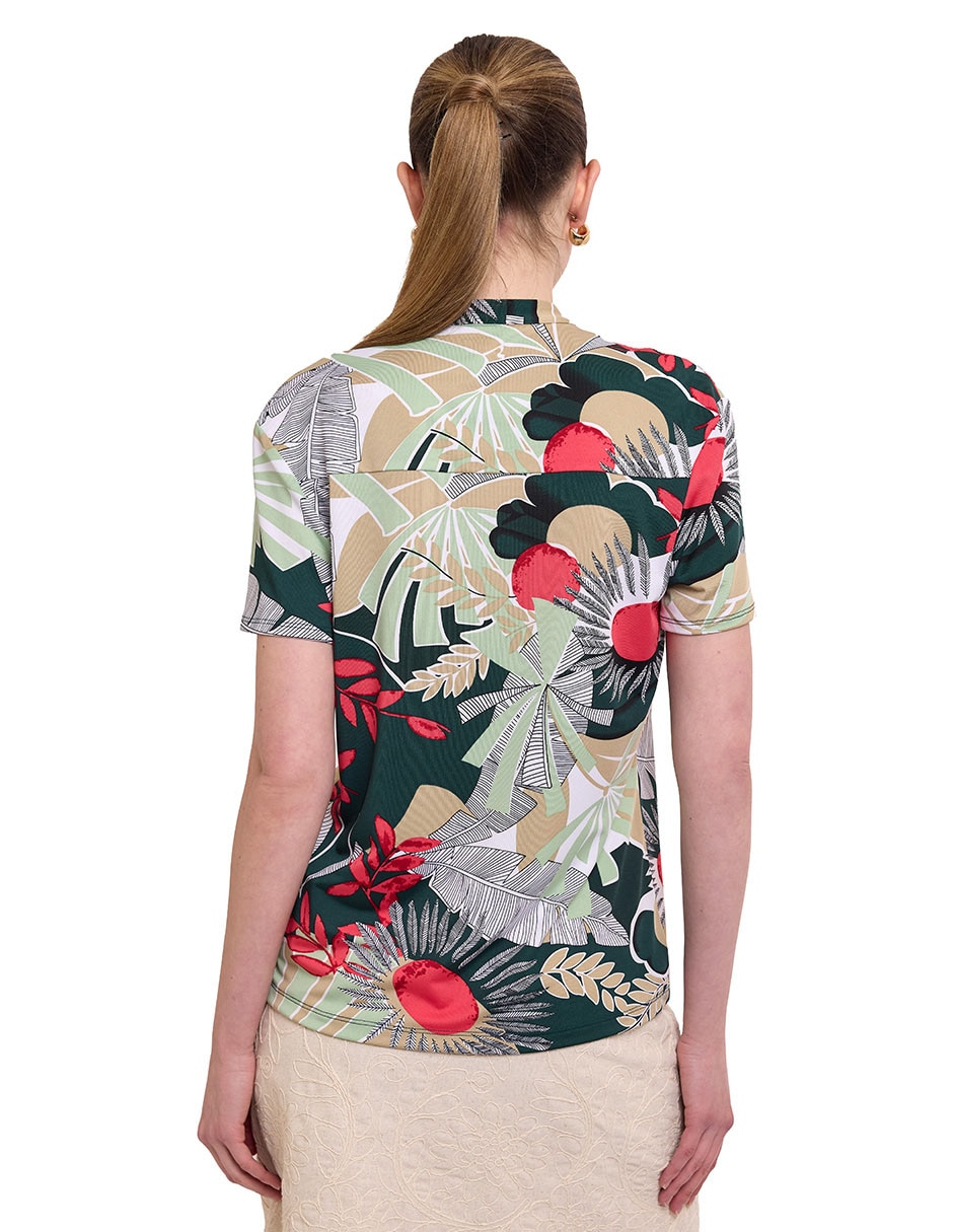 Blusa manga corta para mujer 4