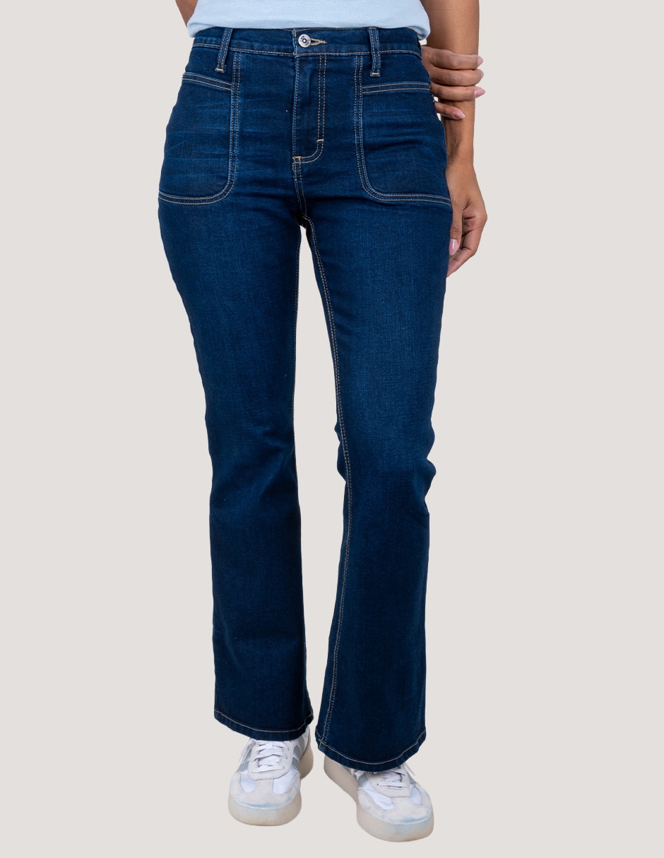 Jeans flare media cintura para mujer Jeans flare media cintura para mujer
